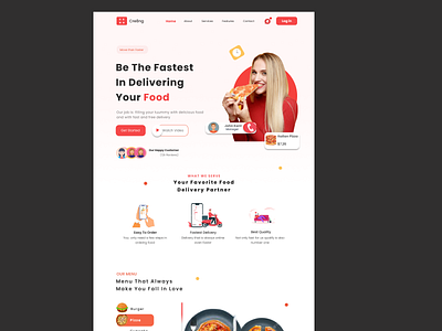 cre8ng pizza landing page design ui ux