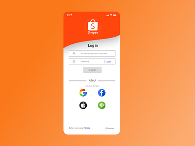 (Redesign) Login Page Shopee login page ui