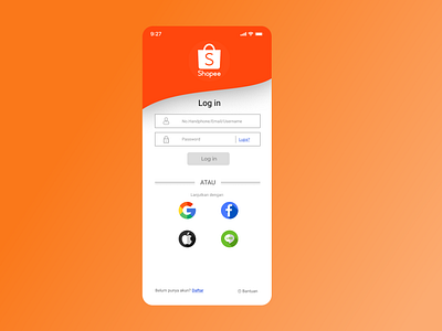 (Redesign) Login Page Shopee