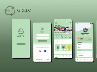 Waste Recycling Apps design ui