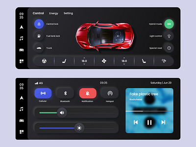 Car Dashboard Creative UI by Happy kandoi on Dribbble