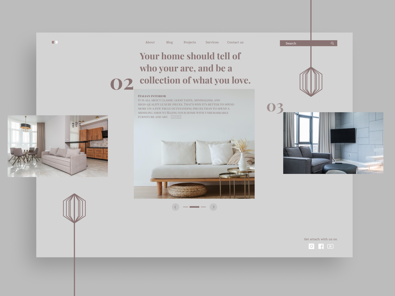 Interior designing Website by Uttam Chanalia. on Dribbble