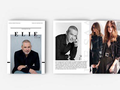 FASHION DESIGNER - ELIE SAAB MAGAZINE branding design graphic design magazinedesign photoshop