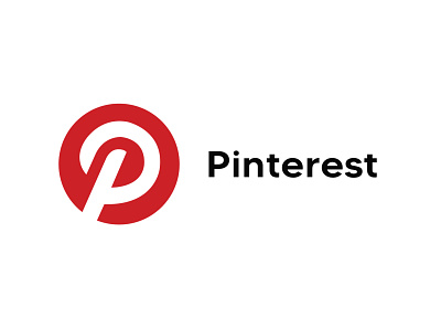 Pinterest logo redesign branding design flat icon illustration logo typography ui ux vector