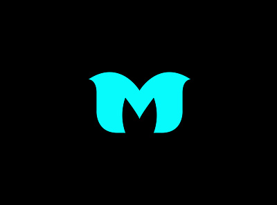 M logo app branding design devil logo flat icon illustration logo typography vector