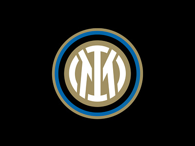 Inter Milan logo app branding design flat icon illustration logo logo mark typography vector