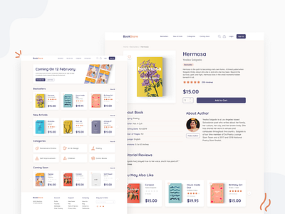 Concept: BookStore E-Commerce Website bookshop bookstore branding card design category design detail page detailpage ecommerce ecommerce website homepage product detail page product page ui website