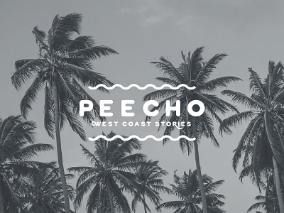Peecho - West Coast Stories black blog bw california logo palm trees wave