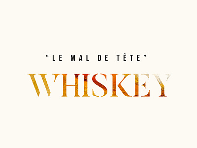 Le Mal de Tête Whiskey drink headache ice liquid party whiskey