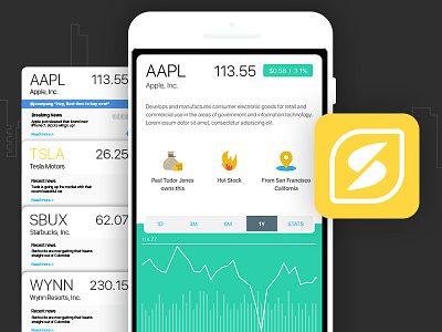 Spark Finance App app design finance flat ios mobile swipe ui ux
