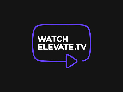 Watch Elevate TV adobe black branding design logo prototype purple television tv ui ux xd