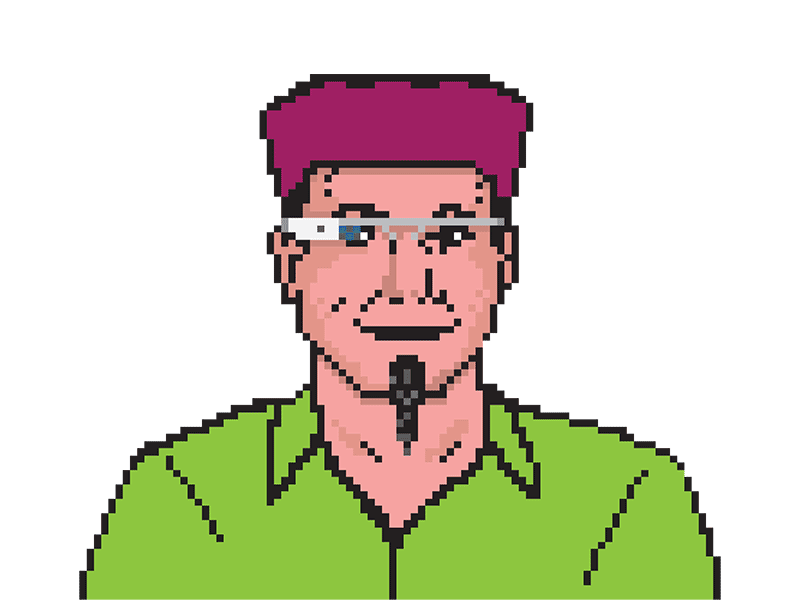 Scope Creep 8 bit ad guy creep glasshole google glass