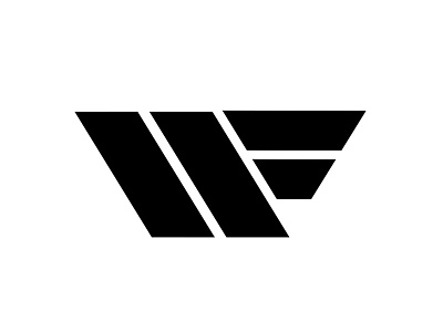 W Logo Concept 3 f letters minimal modern stripes w wings
