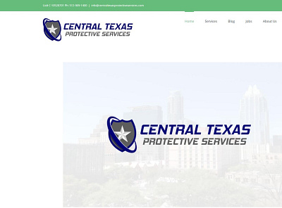 Central Texas Protective Services Home Page website design
