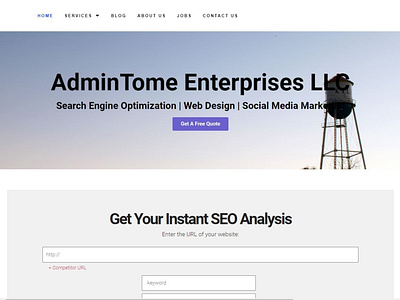 AdminTome Enterprises LLC Homepage seo services website design