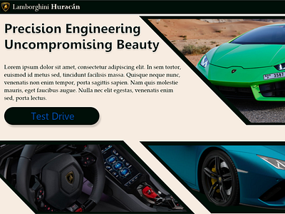 Car company website concept design