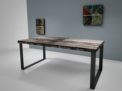 Table Render 3d furniture fusion360 maker table design