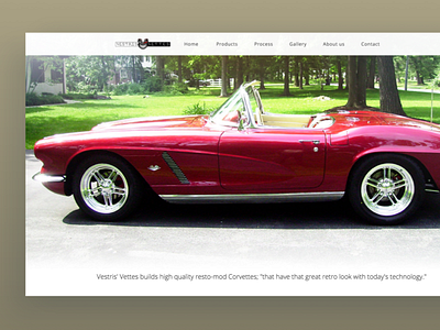 Vestris Vettes Responsive Website automotive corvette design direction front end development mobile responsive ui ux web design