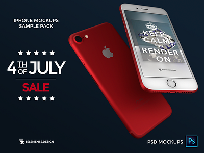 IPhone 7 Mockup promo 3 elements design 3d 3d render c4d cinema 4d ios iphone render ui uiux