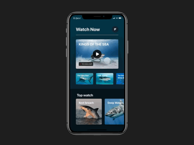 Shark Media Mobile app framerx interaction media reactjs ui ux video