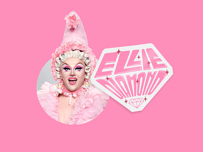 LETTERING FOR RPDR UK SEASON 2 • ELLIE design handlettering handmade illustration lettering lettering art logo design logotype procreate rupauls drag race type art typography