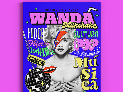 Wanda Milkshake Magazine Cover Lettering and Illustration Art cover art design handlettering handmade illustration lettering lettering art lettering artist magazine cover magazine design magazine illustration type art type design typography