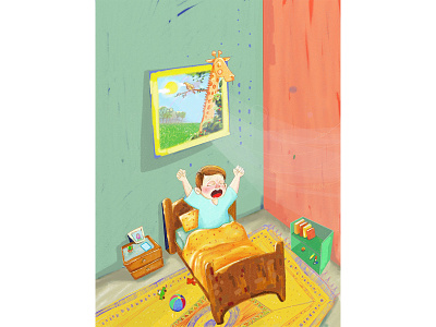 good morning character child good morning illustration illustration art illustrator photoshop suny