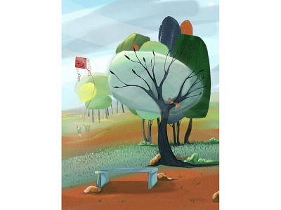 nature fall good morning illustration illustration art illustrator photoshop