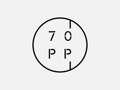 70 Percent Pure Logo circle clean deconstructed design logo minimalist simple stencil