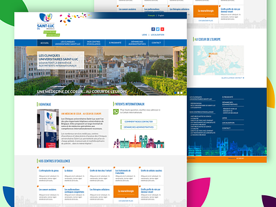 International Saint-Luc Homepage 2015 brussels clinic corporate business card homepage medical webdesign
