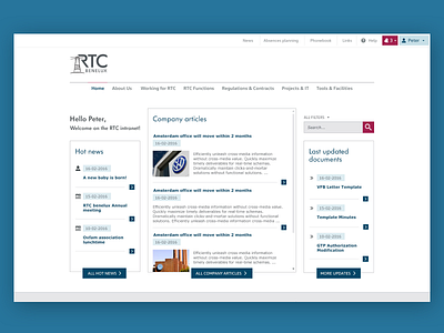 Intranet for RTC (Volkswagen)