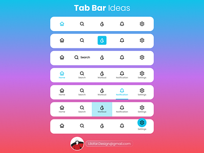 ⚡7 Tab bar design ideas branding design design idea graphic design idea interface mobile product design tab bar ui uiux user interface ux web design
