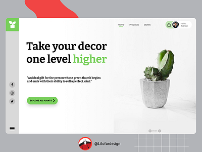 🪴 Pots & Plants Decoratives Store 🪴 branding design graphic design minimal plants pots shop store ui uiux ux website