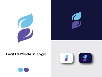 Leaf+ S Modern Logo graphic design health logo logo logo creation logo design logo folio logo type logos minimalist logo modern logo text logo unique logo versatile logo