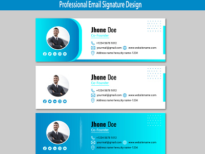 Professional Email Signature Design branding design email signature design graphic design