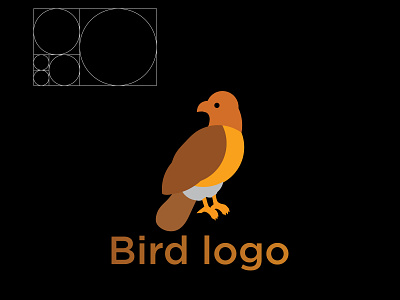 Bird logo with Golden Ratio bird logo branding design golden ratio graphic design illustration logo logo creation logo maker logos minimalist logo