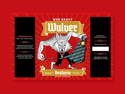 Bestiario - Wulver art beer beer branding beer label character character design characterdesign drawing illustration label design mythology wolfman