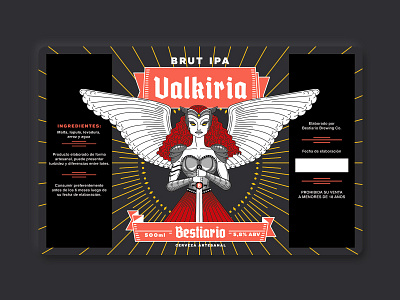 Bestiario - Valkiria art beer beer branding beer label character character design characterdesign drawing illustration label design mythology valkyrie