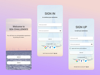 Sign up / Sign in - Concept UI app design figma mobile app sign in sign up ui ux
