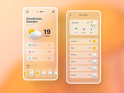 weather app app glassmorphism glassy mobile ui ui design weather weather app