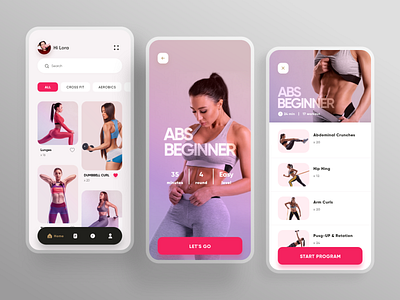 Fitness app app app design design fitness fitness club fitness tracker gym gym app mobile ui ui ui design uiux ux workout workout app