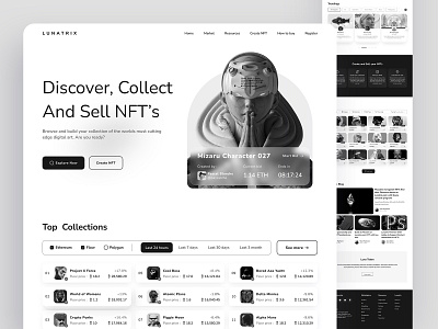 NFT Marketplace dotchallenge ui ui design uiu website