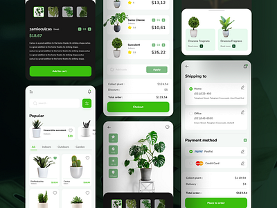 Plant Shop Application app application illustration plant plant app plant shop shop shopping ui design uid