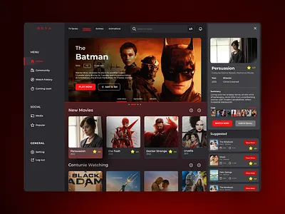 NOVA | Movie Dashboard Design dark dark dashboard dashboard dashboard design movie movie dashboard website website movie