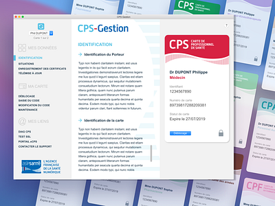 CPS Gestion app design ui