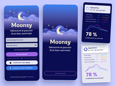 Moonsy, iOs app UI