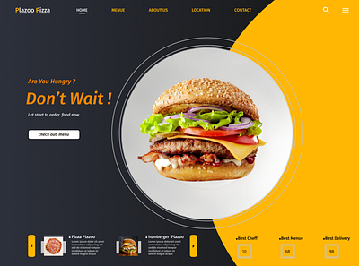 Fastt Food Landing page design typography ui ux
