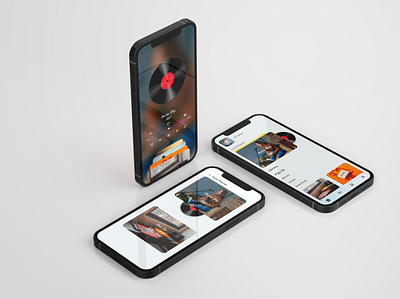 MUSIC PLAYER animation app design flat ui ux