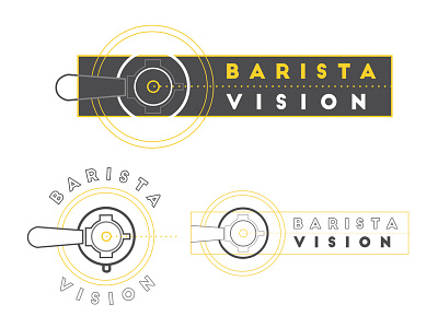 Barista Vision Logo coffee geometry logo simple yellow
