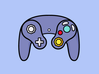 Nintendo Gamecube Controller outlined gamecube illustrator nintendo video game